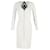 Roland Mouret Bodycon-Kleid mit Frontreißverschluss aus cremefarbener Wolle Weiß Roh Baumwolle  ref.1298732