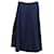 Balenciaga Pleated Midi Skirt in Navy Blue Polyester  ref.1298737