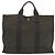Hermès Sacola HERMES Her Line MM Lona Cinza Auth hk1144 Marrom - vista 2