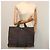 Hermès Sacola HERMES Her Line MM Lona Cinza Auth hk1144 Marrom - vista 25