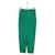 Saint Laurent Pantaloni dritti in pelle scamosciata Verde Scamosciato  ref.1298968