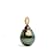 Autre Marque Colgante de gota de perla de Tahití, oro rosa y diamantes. Dorado  ref.1298984