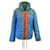 Chanel 02P Runway Logo Puffer Jacket FR 38 Blue Orange Turquoise Polyamide  ref.1298988