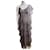 Marchesa Tiered evening gown from silver tulle and glitter Silvery Lace  ref.1298998