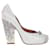 Tabitha Simmons Leather Heels Silvery  ref.1299040