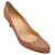 Autre Marque Christian Louboutin Zapatos de tacón de charol con punta redonda y color nude Beige  ref.1299094
