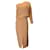 Autre Marque Vestido largo de crepé con un hombro descubierto en color canela Alexis Camello Viscosa  ref.1299103