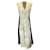 Autre Marque Dries van Noten Ivory / Black Feather Print Crepe Midi Dress Cream Viscose  ref.1299111