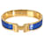 Pulsera Hermès Clic H en azul real bañada en oro Chapado en oro  ref.1299193