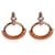 Boucles d'oreilles Hermès Loop avec cuir de veau marron Cuir  ref.1299227
