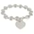 Tiffany & Co TIFFANY Y COMPAÑIA. Pulsera con dijes y etiqueta de corazón en plata de ley  ref.1299244