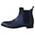 Hermès Ankle Boots Navy blue Leather  ref.1299266