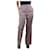 Acne Pantalon droit rose à carreaux taille élastiquée - taille UK 8 Laine  ref.1299332