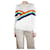 Autre Marque Cream and rainbow striped sweater - size M Cashmere  ref.1299336