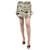 Chanel Falda mini con cinturón y estampado animal dorado - talla UK 12 Cuero  ref.1299339