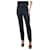 Chanel Calça preta com bolsos e franjas - tamanho UK 8 Preto Viscose  ref.1299341