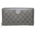 Gucci - GG Marmont Geldbörse mit Rundum-Reißverschluss, Grau Leinwand Tuch  ref.1299364