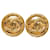Chanel Gold CC-Ohrclips Golden Metall Vergoldet  ref.1299384