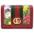 Petit portefeuille rouge Gucci GG Supreme Flora Ophidia Cuir Toile Veau façon poulain Tissu  ref.1299419