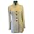 Blazer de tweed de algodão marfim e cru da passarela Chanel 12A Paris-Bombay, jaqueta longa FR 38. Bege Seda  ref.1299729