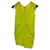 Chanel 2017 Lemon Lime Green Knit Zip Detail Sheath Dress FR 38 Yellow Cotton  ref.1299737
