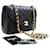 CHANEL Half Moon Chain Shoulder Bag Crossbody Black Quilted Flap Leather  ref.1299826