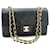 Chanel Classic gefütterte Klappe 9"Chain Shoulder Bag Black Lambskin Schwarz Leder  ref.1299860