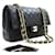 Chanel Classic gefütterte Klappe 10"Chain Shoulder Bag Black Lambskin Schwarz Leder  ref.1299862