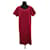 Saint Laurent Vestido de veludo Vermelho  ref.1299922