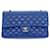 Chanel Classic Flap Azul Cuero  ref.1300354