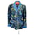 Autre Marque F.R.S For Restless Sleepers Blue / Green Multi Floral Peacock Printed Belted Silk Jacket  ref.1300512
