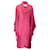 Autre Marque Lisa Marie Fernandez Vestido midi de lino con volantes en rosa fucsia  ref.1300518