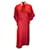 Autre Marque Roland Mouret Persian Red Hammered Satin Meyers Dress Silk  ref.1300528