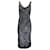 Autre Marque Naeem Khan black / Gunmetal Grey Metallic Sleeveless Sequined Midi Dress Silk  ref.1300537