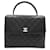Bolsa com alça superior Chanel Caviar preta Preto Couro  ref.1300559