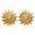 Pendientes de clip con motivo de león Chanel de oro Dorado Chapado en oro  ref.1300566