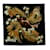 Hermès Lenços de seda pretos Hermes Turbans des Reines  ref.1300574