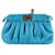 Bolsa Clutch Peekaboo Click Azul Fendi em Couro  ref.1300588