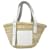 Beige Loewe Small Raffia Basket Tote Leather  ref.1300601