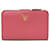 Pink Prada Saffiano Bi-fold Wallet Leather  ref.1300611