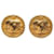 Boucles d'oreilles à clip Chanel CC dorées Plaqué or  ref.1300652