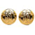 Gold Chanel CC Clip On Earrings Golden Gold-plated  ref.1300653