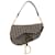 Brown Dior Oblique Canvas Saddle Shoulder Bag Leather  ref.1300664