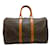 Keepall marron à monogramme Louis Vuitton 45 Sac de voyage Cuir  ref.1300666