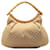 Beigefarbene Handtasche aus Gucci GG Canvas mit Bambusnieten Leder  ref.1300714