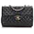 Bolsa de ombro com aba preta Chanel Jumbo Classic com forro de pele de cordeiro Preto Couro  ref.1300716