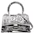 Bolsa cinza Balenciaga XS Hourglass Graffiti com alça superior Couro  ref.1300742