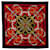 Hermès Lenços de seda vermelhos Hermes Eperon d'Or  ref.1300750