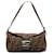 Brown Fendi Zucca lined Flap Shoulder Bag Leather  ref.1300798