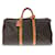 Marrom Louis Vuitton Monograma Keepall Bandouliere 50 Mala de viagem Couro  ref.1300802